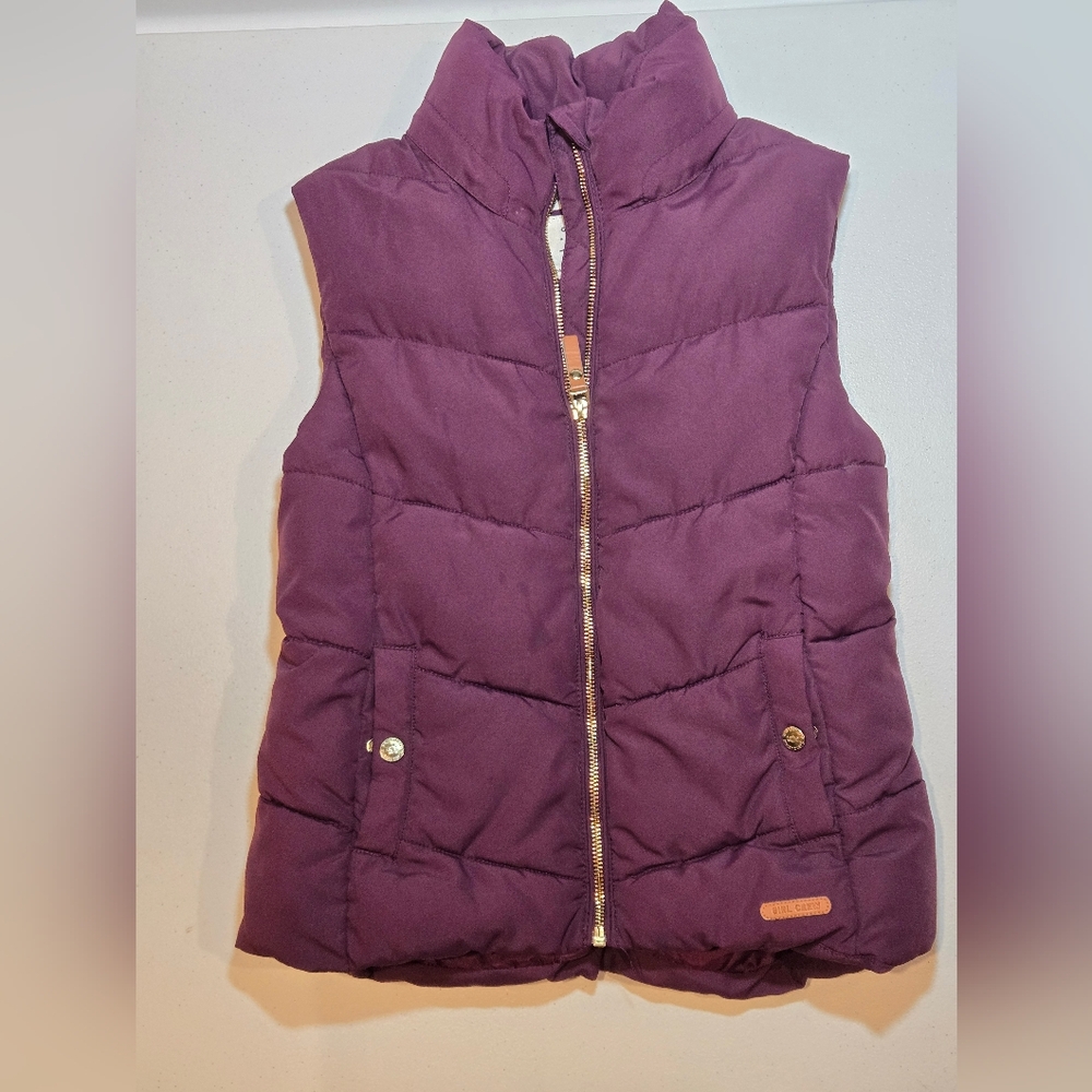 H&M Purple/Burgundy Girls 10/12 Puffer Vest